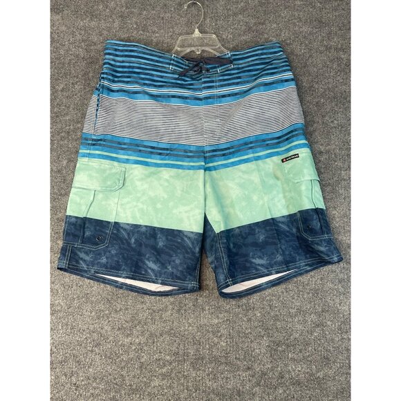 Airwalk Men's Size XLARGE swim trunks with Mesh inside Blue-mint green- grey NWT - Picture 16 of 16